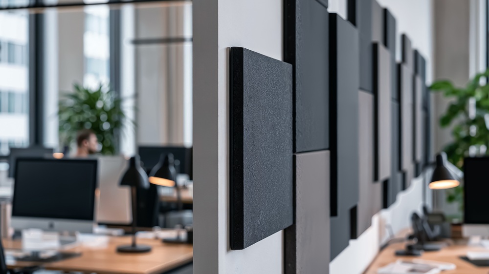 Acoustic Wall Panels In Modern Open Office Interior Acoustic Wall Panels In Modern Open Office Interior