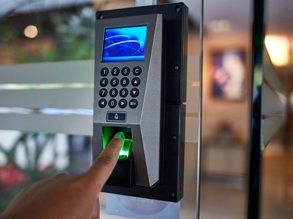 Yong Man Push Down The Electronic Control Machine To Access The Door