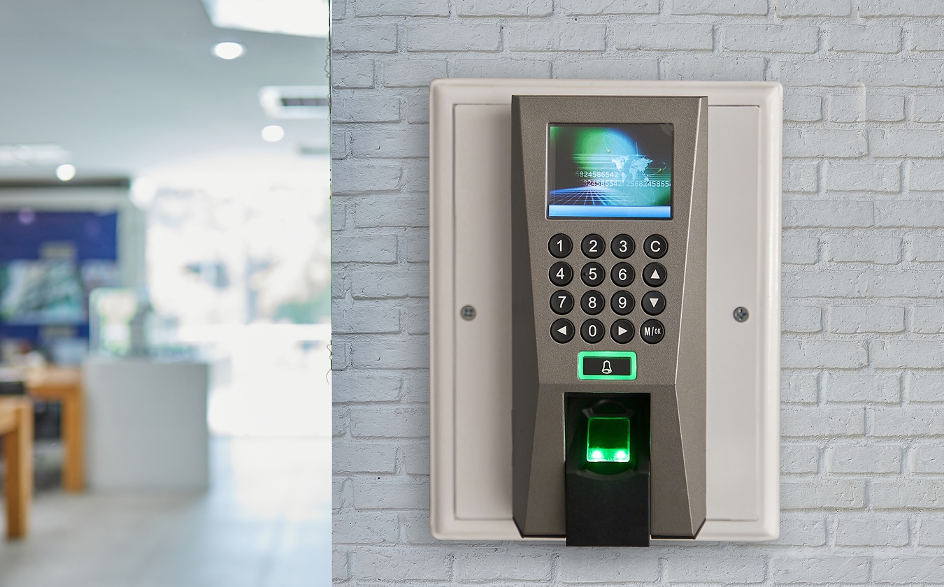 Finger Print Scan Devices Machine.door Electronic Access Control System Machine. Selective Focus