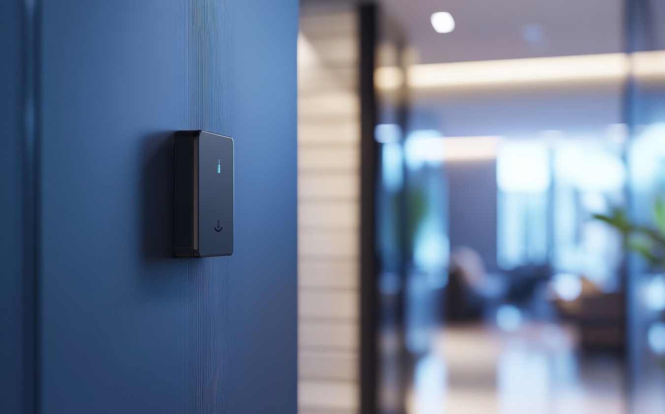 Smart Office Door Access Control System With Nfc Sensor Lighting Up