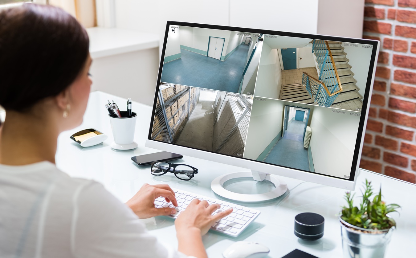 Spy Cctv Security Camera Footage On Screen Spy Cctv Security Camera Footage On Screen